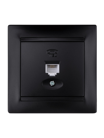 Розетка телефонная RJ11 графит "Лама" TDM