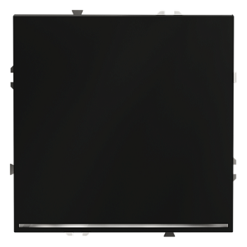 Проходной переключатель встраиваемый Voltum S70 одноклавишный с подсветкой 10А, (черный матовый)