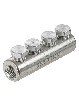 Соединитель (гильза) кабельный, болтовой, луженый 4СБЛ-25/50-Р-10кВ TDM