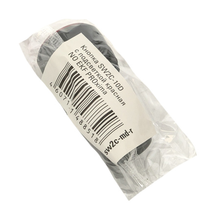 Кнопка SW2C-10D с подсветкой красная NO PROxima EKF