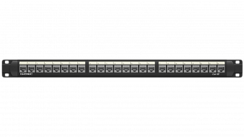 Патч-панель 19",1U,CAT5E, 24 модуля RJ45, экранированная DKC