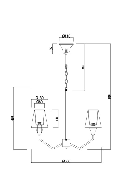 Люстра 5*E14 40Вт Черный IP20 Allegra FR5001PL-05B Freya