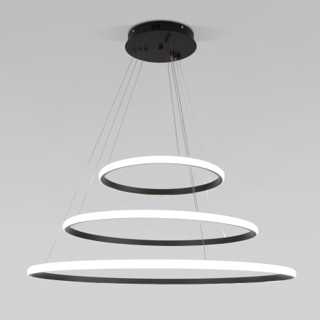 Подвесной светодиодный светильник с ПДУ черный IP20 (90264/3 черный) Eurosvet