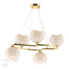 Люстра E14 5*40W WATERLILY золотой/белый/стекло ODEON LIGHT