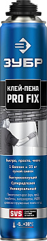 PRO FIX клей-пена монтажный, профессиональный, пистолетный, всесезонный, 750мл, SVS, ЗУБР PRO FIX клей-пена монтажный, профессиональный, пистолетный, всесезонный, 750мл, SVS, ЗУБР