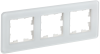 BRITE Рамка 3-мест. РУ-3-2-Бр стекло бел. RE IEK