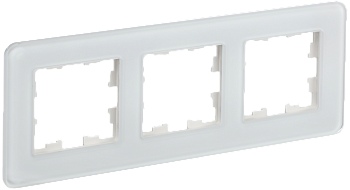 BRITE Рамка 3-мест. РУ-3-2-Бр стекло бел. RE IEK