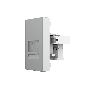 Телефонная розетка серая (механизм) Livolo