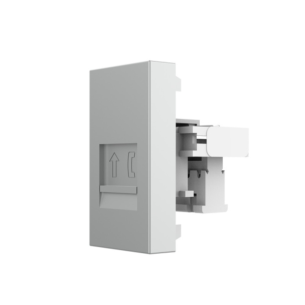 Телефонная розетка серая (механизм) Livolo
