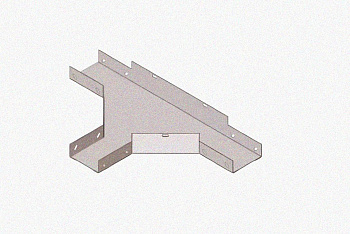 Лоток тройниковый замковый перфорированный ОТЗ 200х100 УТ1,5, оцинкованный лист S1,5