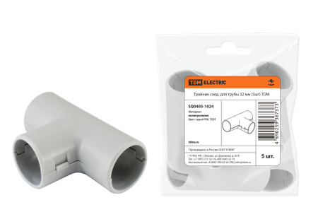 Тройник соед. для трубы 32 мм (5шт) TDM