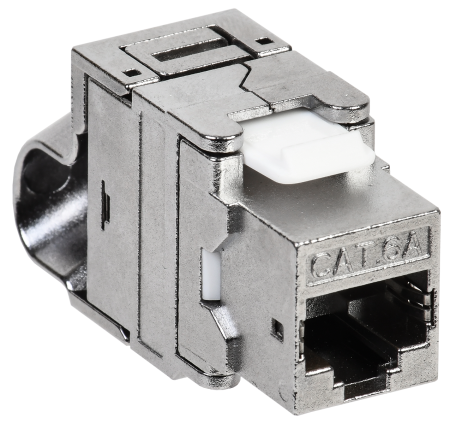 ITK Модуль Keystone Jack кат.6A STP без инструментальная заделка угловой 90град отвод кабеля