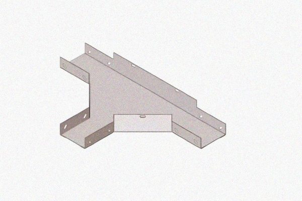 Лоток тройниковый замковый перфорированный ОТЗ 200х100 УТ1,5, оцинкованный лист S1,5