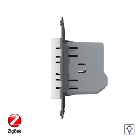 Одноклавишный проходной сенсорный диммер ZigBee, цвет белый (механизм) Livolo