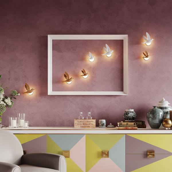 Настенный св-к IP20 LED 3W 122Лм 3000K COLOMBELLA белый гипс B ODEON LIGHT