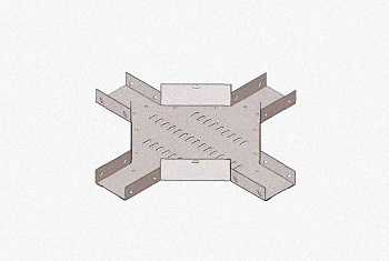 Лоток крестообразный замковый перфорированный КМЗ 300х100 УТ1,5, оцинкованный лист, S1,5
