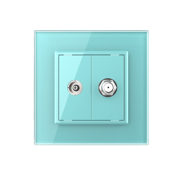 Розетка ТВ/Спутниковая SAT Зеленая Livolo