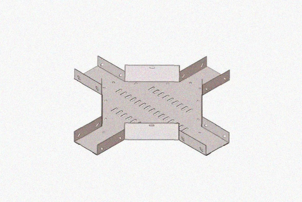 Лоток крестообразный замковый перфорированный КМЗ 300х100 УТ1,5, оцинкованный лист, S1,5