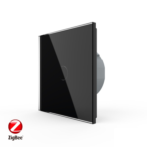 Сенсорный выключатель ZigBee (Wi-Fi) 1 клавиша 1 пост Черный Livolo