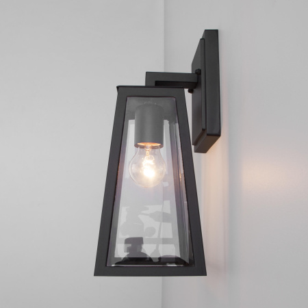 Уличный настенный светильник 1*E27 черный IP33 Germes D (a039868) Elektrostandard