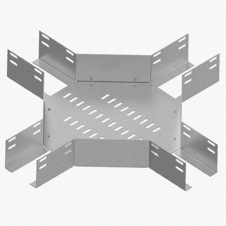 Лоток крестообразный глухой КМГ 300х100 УХЛ1, оцинкованный лист S1,5