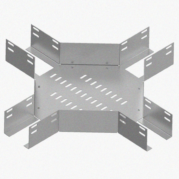 Лоток крестообразный глухой КМГ 300х100 УХЛ1, оцинкованный лист S1,5