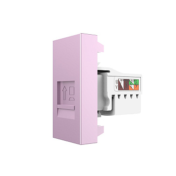Розетка интернет RJ-45 кат. 6, цвет розовый (механизм) Livolo
