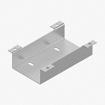 Соединитель нижний У1102 200х80 УТ1,5 с метизами, оцинкованный лист, S1,5