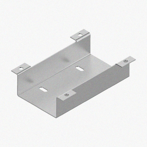 Соединитель нижний У1102 200х80 УТ1,5 с метизами, оцинкованный лист, S1,5