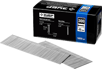 45 мм гвозди для нейлера тип 300, 5000 шт ЗУБР