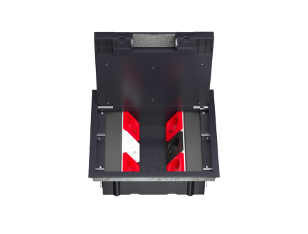 Donel Лючок в пол 12 мод. (6 мод. 45х45 мм.) верт. установка, крышка ABS +гальванизированная стальная вставка