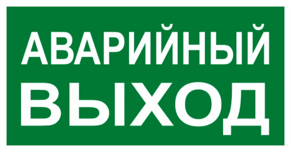Знак "АВАРИЙНЫЙ ВЫХОД" 150х300мм PROxima EKF