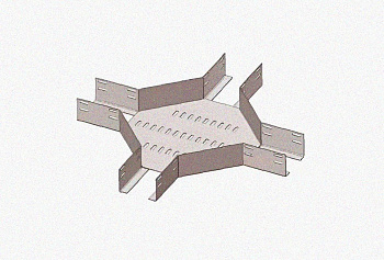 Лоток крестообразный глухой КМГ 100х100 У3, окрашенный, S1,5