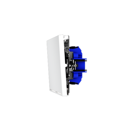 Проходной переключатель встраиваемый Voltum S70 двухклавишный с подсветкой 10А, (белый матовый)