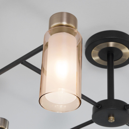 Потолочная люстра с плафонами 8*E14 15Вт античная бронза, черный IP20 Amado (70115/8 черный) Eurosvet