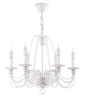 Люстра 6*E14 60Вт Белый с Золотом IP20 Velia FR2046-PL-06-WG Freya