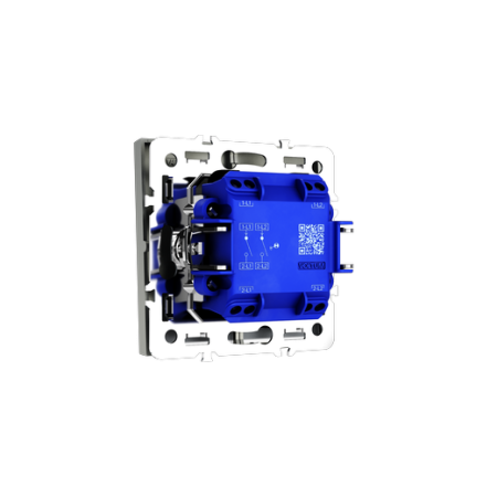 Выключатель встраиваемый Voltum S70 двухклавишный с подсветкой 10А, (сталь)