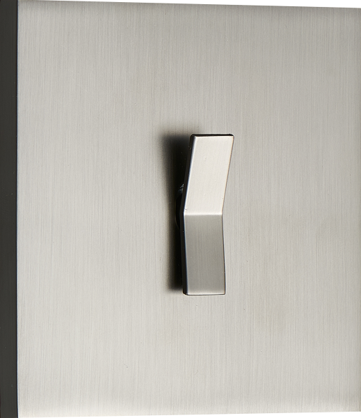 Donel N96 Переключатель на 1 тумблер, клавиша Angle, 10AX 250V, Вороненая сталь, серия DT