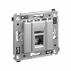 Компьютерная розетка RJ-45 в стену, кат.6 одинарная,"Avanti", "Закаленная сталь" DKC