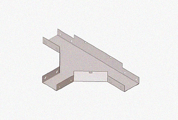 Лоток тройниковый глухой ОТГ 400х50 УТ1,5, оцинкованный лист S1,5
