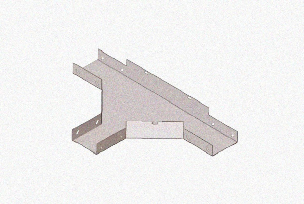 Лоток тройниковый глухой ОТГ 400х50 УТ1,5, оцинкованный лист S1,5