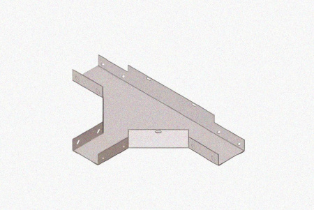 Лоток тройниковый глухой ОТГ 300х200 УТ1,5, оцинкованный лист S1,0