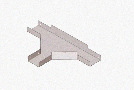 Лоток тройниковый замковый глухой ОТЗГ 400х50 УТ1,5, горячее цинкование, S1,5