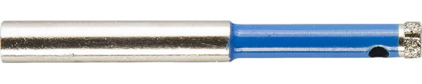 Сверло алмазное трубчатое для дрели d 4 мм по стеклу и керамике, Р100, цилиндрический хвостовик, Профессионал ЗУБР