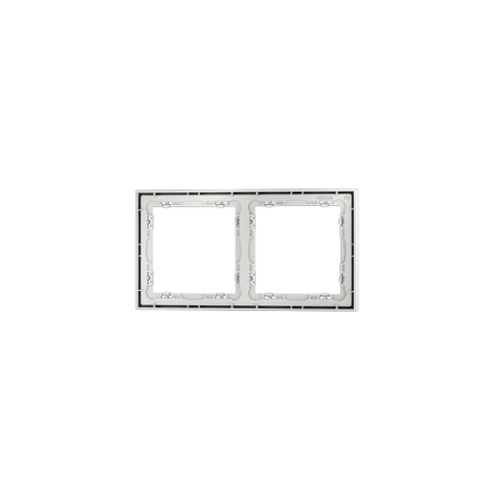 Рамка пластиковая Voltum S70 на 2 поста, (белый матовый)