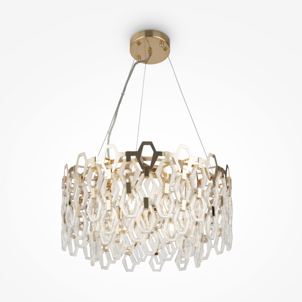 Подвесной светильник 9*E14 40Вт Золото IP20 Tissage MOD490PL-09G Maytoni