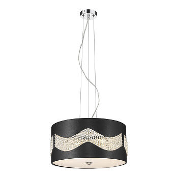 Люстра подвесная Хром/Черный E27 6*40Вт WE394.06.023 WERTMARK