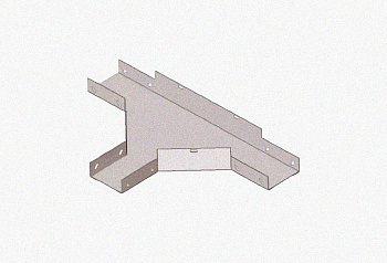 Лоток тройниковый замковый перфорированный ОТЗ 150х65 УТ1,5, оцинкованный лист, S1,0