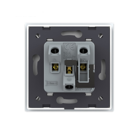 Розетка электрическая универсальная 16А 1 пост, цвет белый Livolo