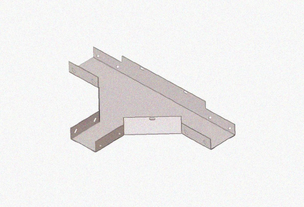 Лоток тройниковый замковый перфорированный ОТЗ 150х65 УТ1,5, оцинкованный лист, S1,0